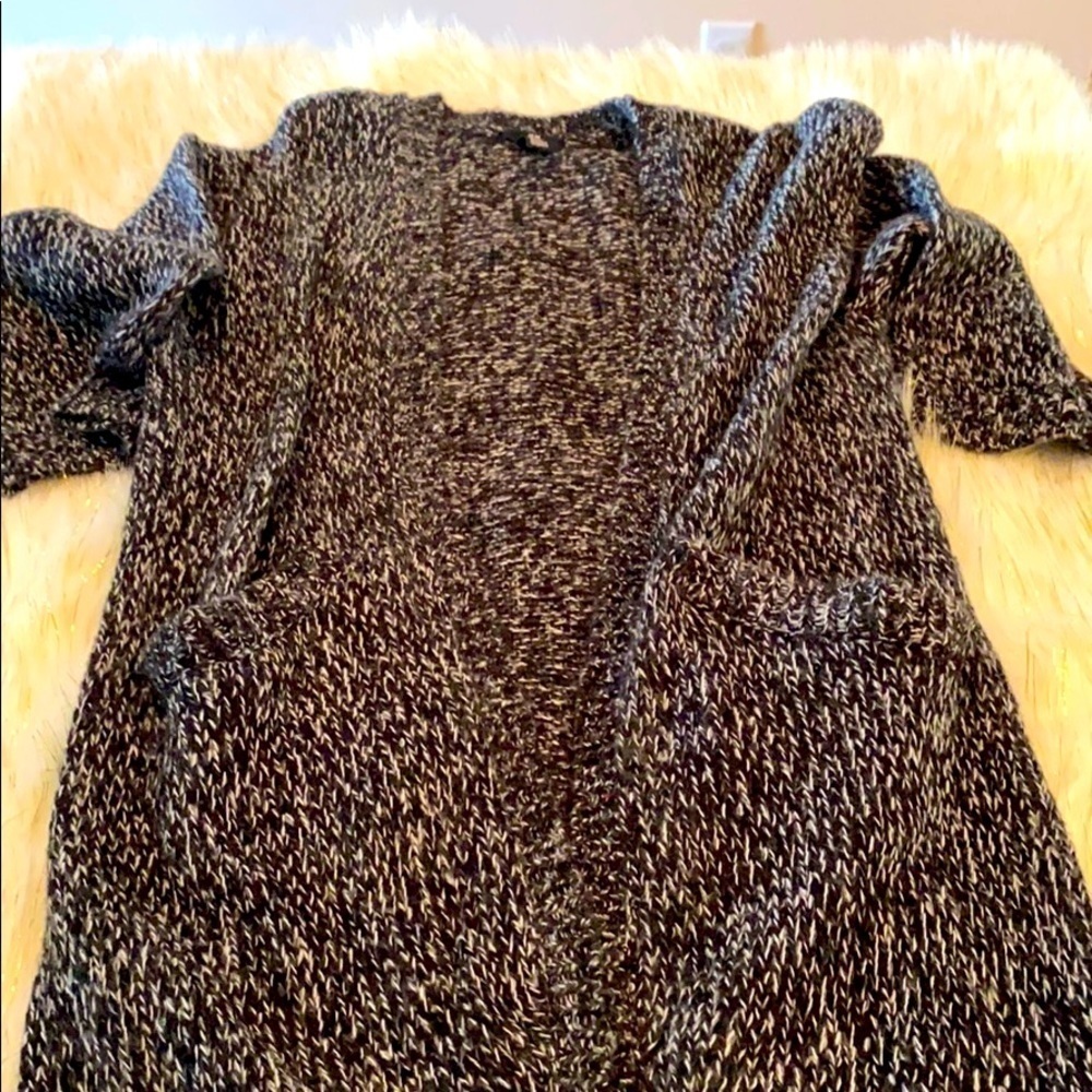 H&M - Black &White Long Cardigan Size XS